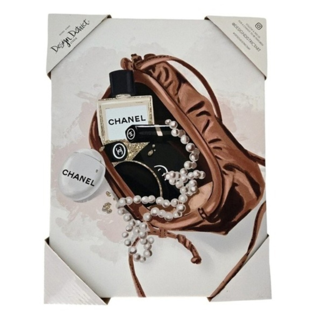 NWT Design District Luxury Handbag Fashion & Beauty Makeup Canvas Wall Art 11x14
